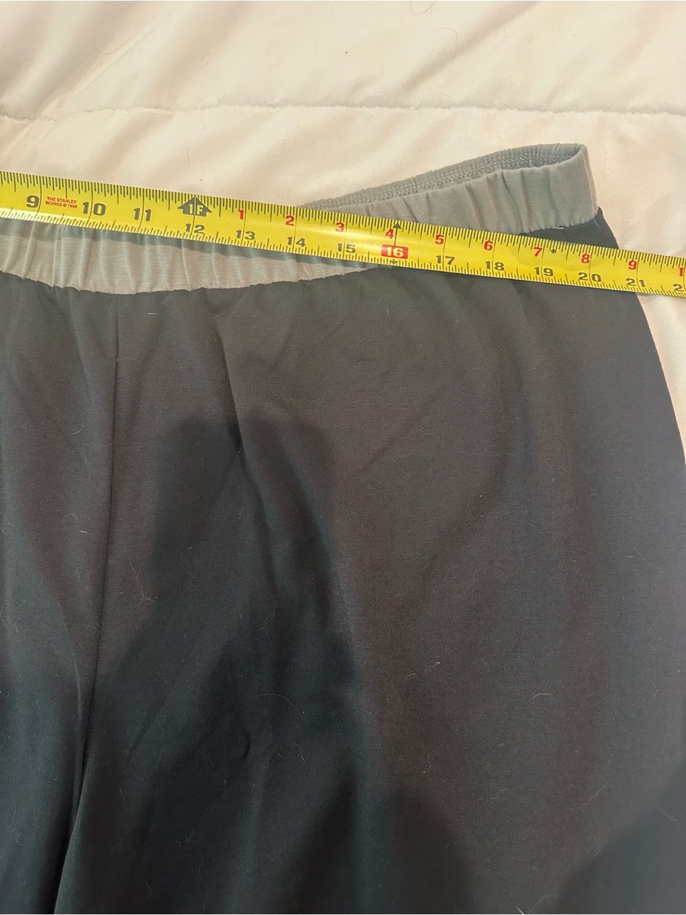 Black Lounge Pants with Gray Elastic Waistband - Picture 3 of 5